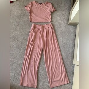 Pink Two-Piece Lounge Set